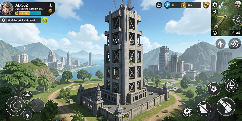 Tangkapan layar gameplay ADG62 menampilkan menara yang berjuang melawan gelombang musuh.