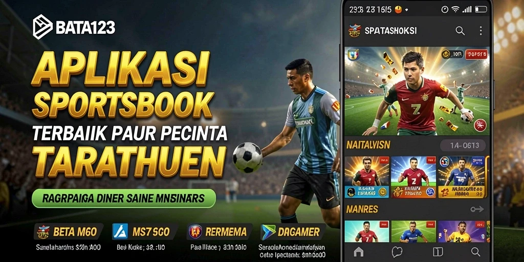 Tampilan aplikasi BATA123 menampilkan fitur live betting dan berbagai pilihan taruhan.