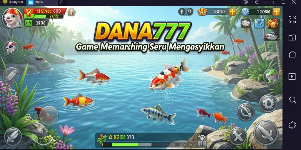 Tampilan gameplay DANA777 menunjukkan aksi memancing yang mendebarkan.