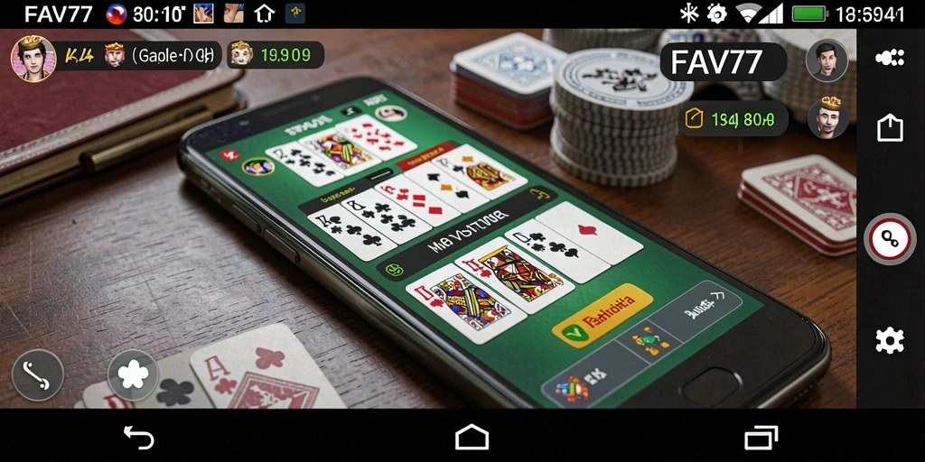 Screenshot gameplay FAV77 yang menarik dengan fitur Gaple.