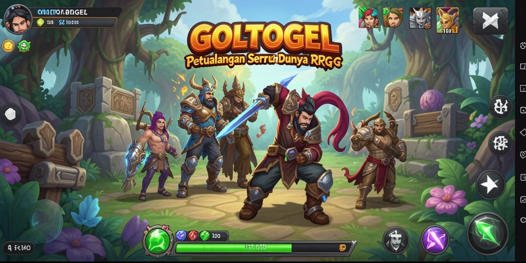 Screenshot gameplay GOLTOGEL menampilkan aksi petualangan RPG yang mendebarkan.