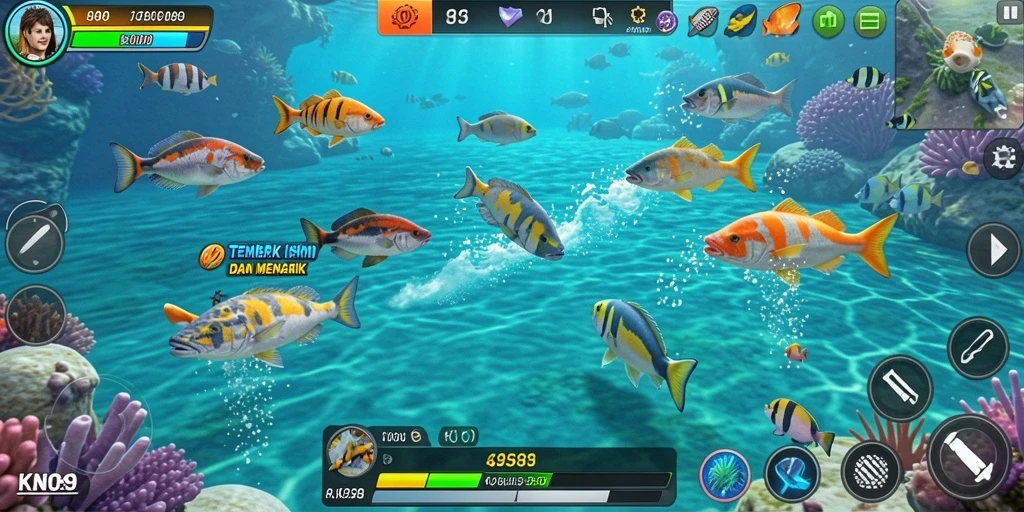 Tampilan gameplay Tembak Ikan yang seru dan mengasyikkan.