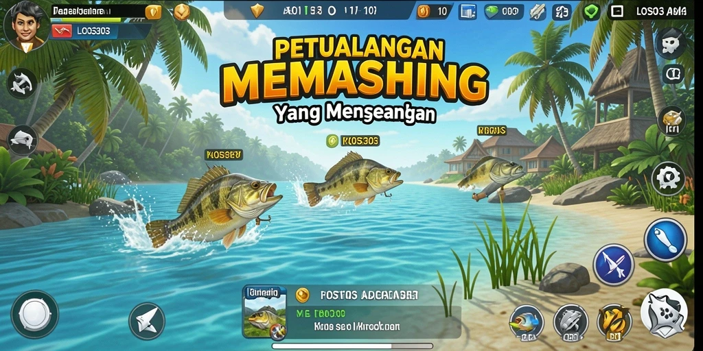 Tampilan gameplay menarik dari LOS303 saat memancing.