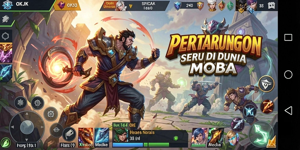 Tampilan gameplay OKJK yang mendebarkan dan penuh aksi.