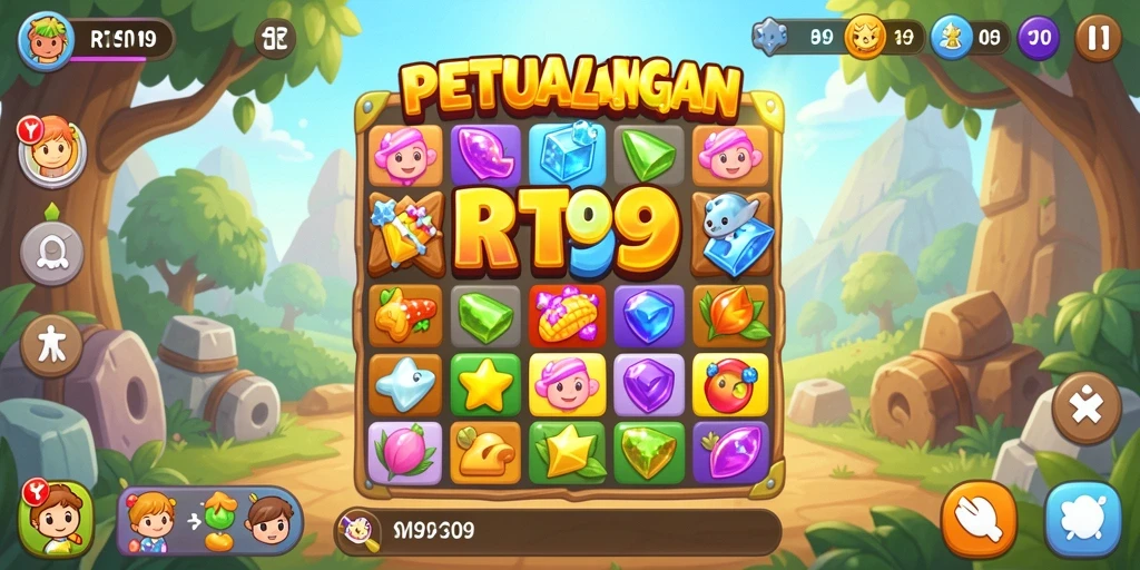 Gameplay RT99 yang penuh warna dan menarik dalam kategori Match-3.