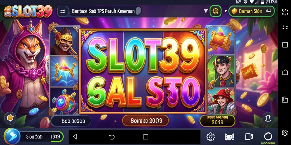 Screenshot menunjukkan gameplay SLOT39 yang seru dan interaktif.