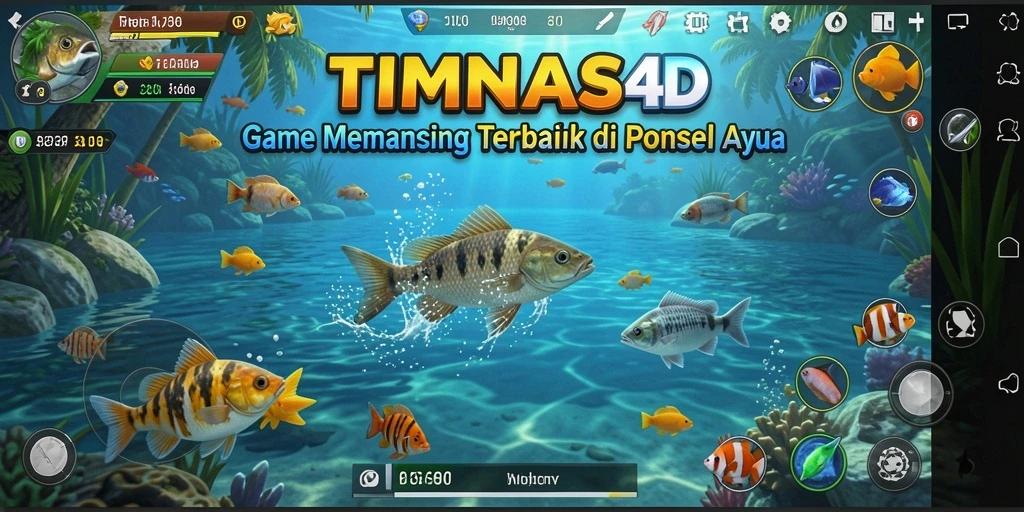 Screenshot gameplay TIMNAS4D menampilkan aksi memancing yang seru dan grafis yang menawan.
